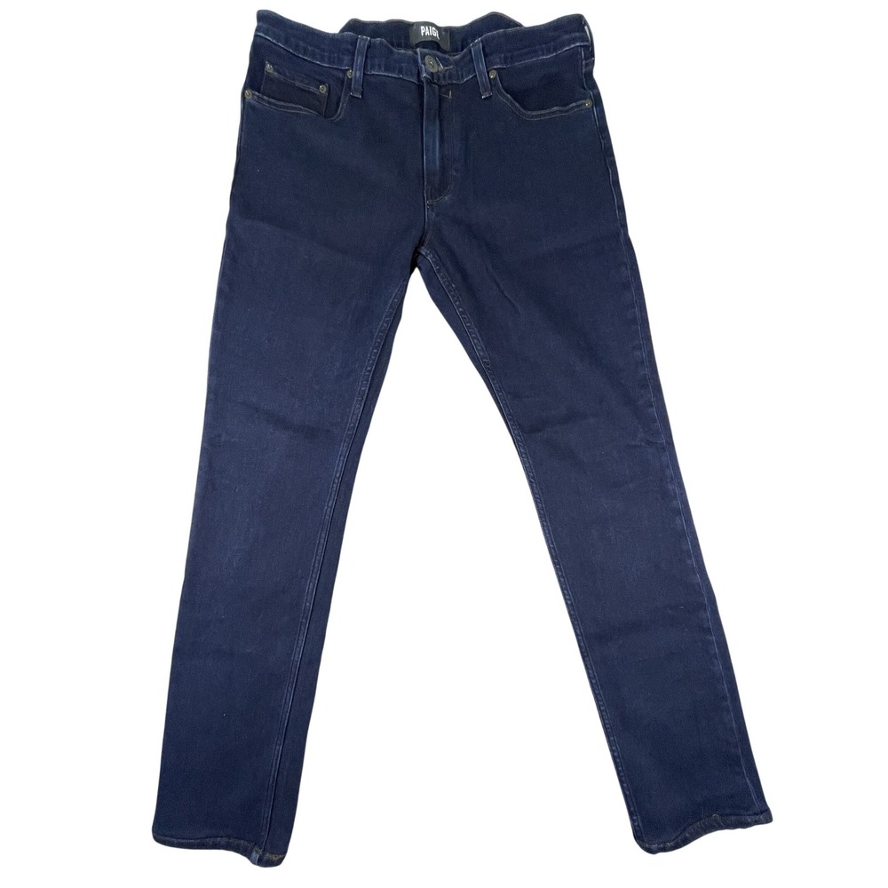 Paige Jeans Lennox‎ Slim Fit Mens 33 Blue Indigo Stretch Denim Jeans Casual
